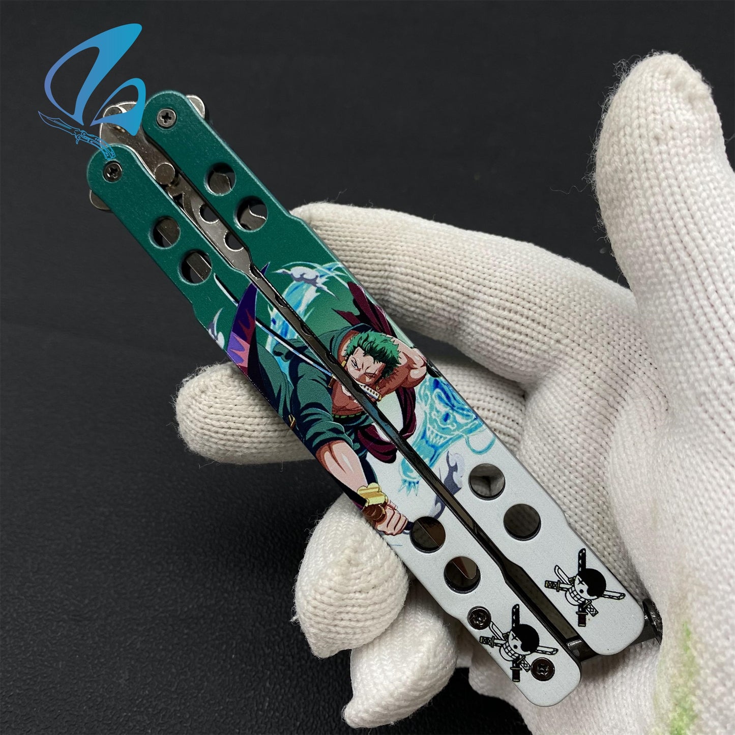 3D Printed Image Anime Butterfly Knife Cool Anime Balisong Fan Art For Display Only