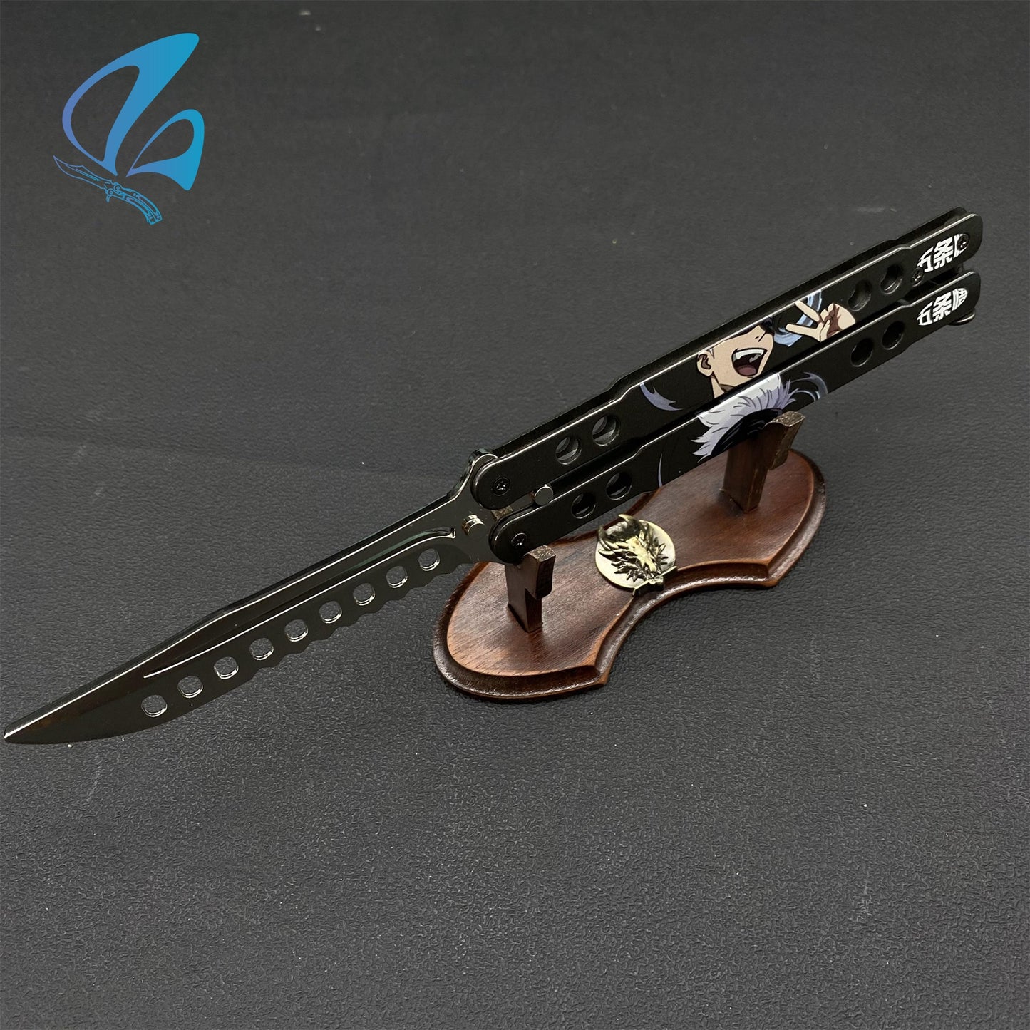 3D Printed Image Anime Butterfly Knife Cool Anime Balisong Fan Art For Display Only