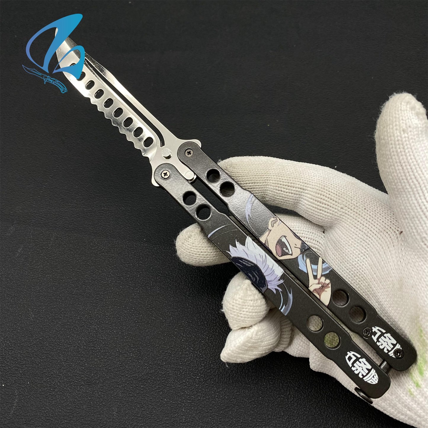 3D Printed Image Anime Butterfly Knife Cool Anime Balisong Fan Art For Display Only