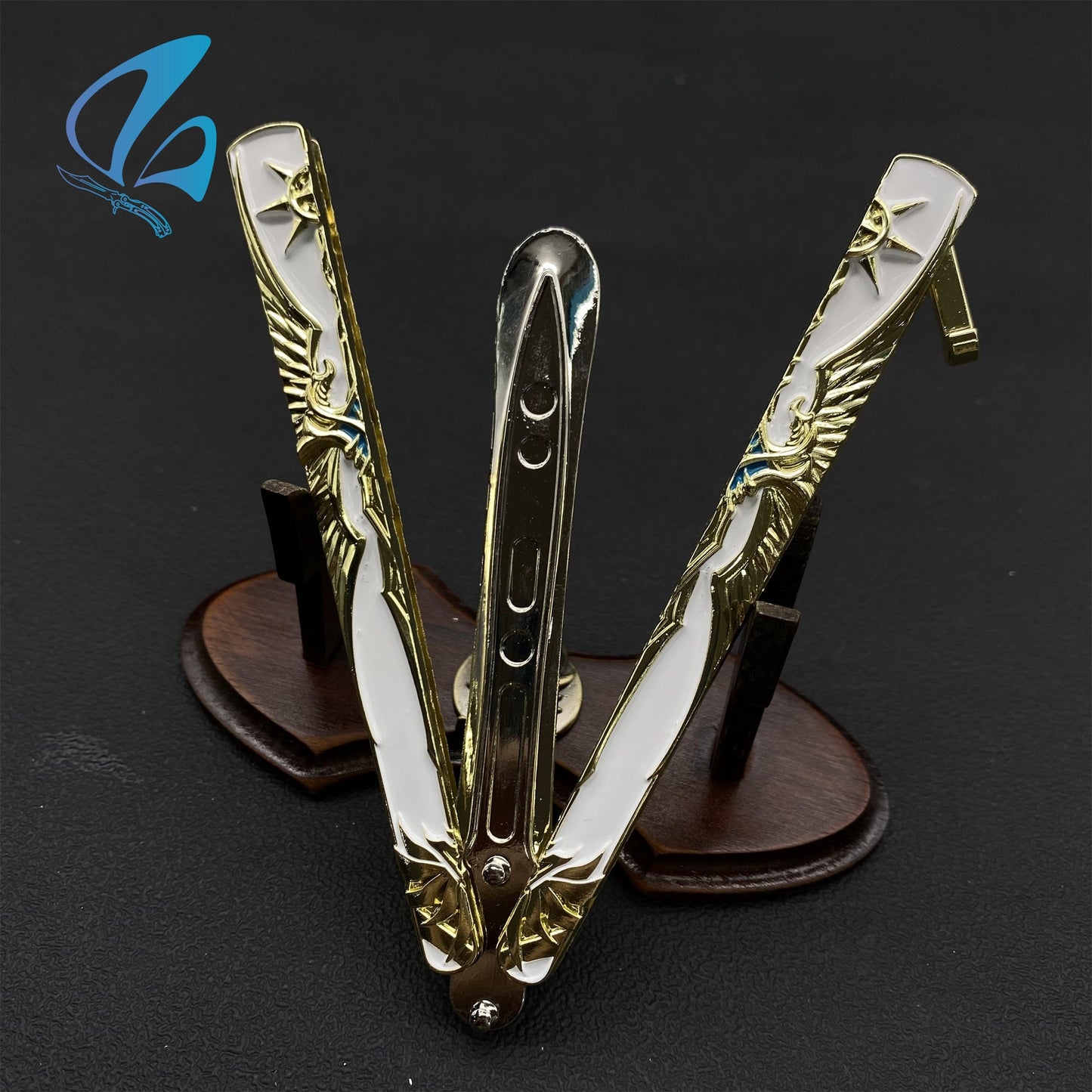 Angle Wing Butterfly Knife Angle Balisong Fan Art For Display Only