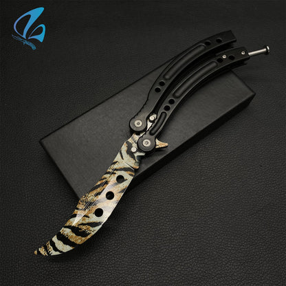 CSGO Bengal Tiger Butterfly Knife Trainer Bengal Tiger Skin Balisong Trainer