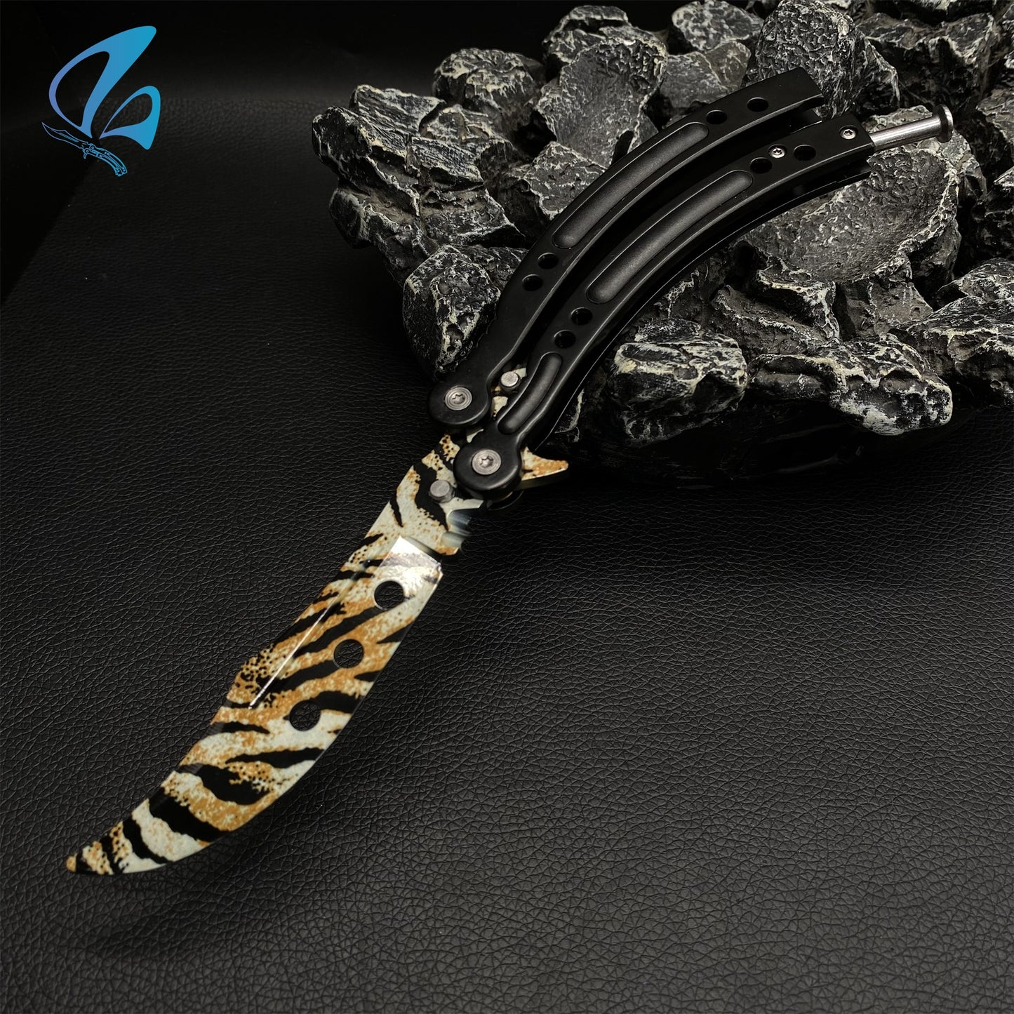 CSGO Bengal Tiger Butterfly Knife Trainer Bengal Tiger Skin Balisong Trainer