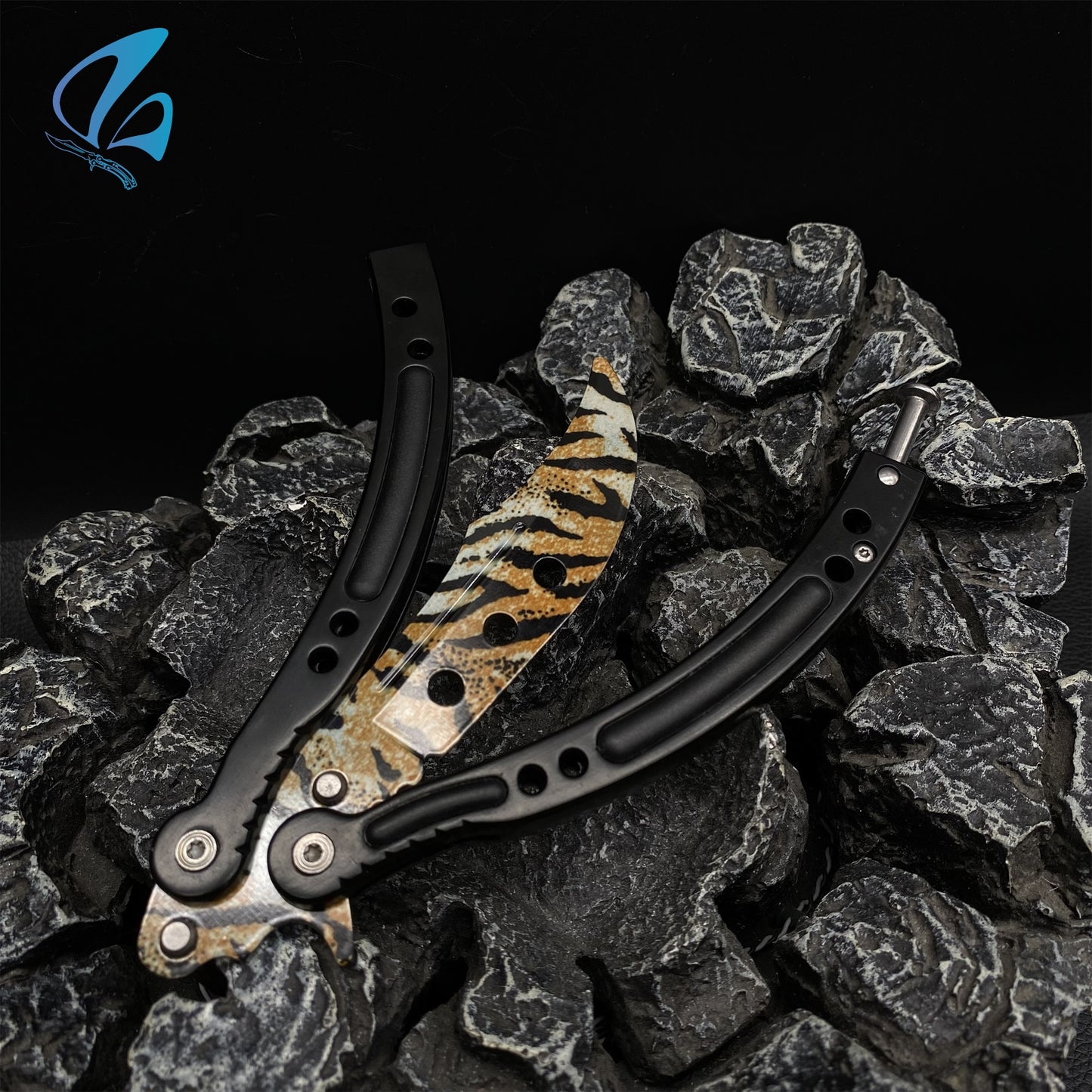 CSGO Bengal Tiger Butterfly Knife Trainer Bengal Tiger Skin Balisong Trainer