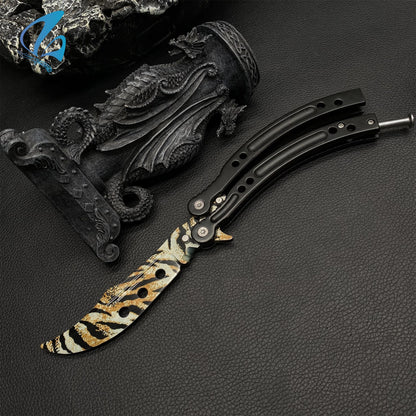 CSGO Bengal Tiger Butterfly Knife Trainer Bengal Tiger Skin Balisong Trainer